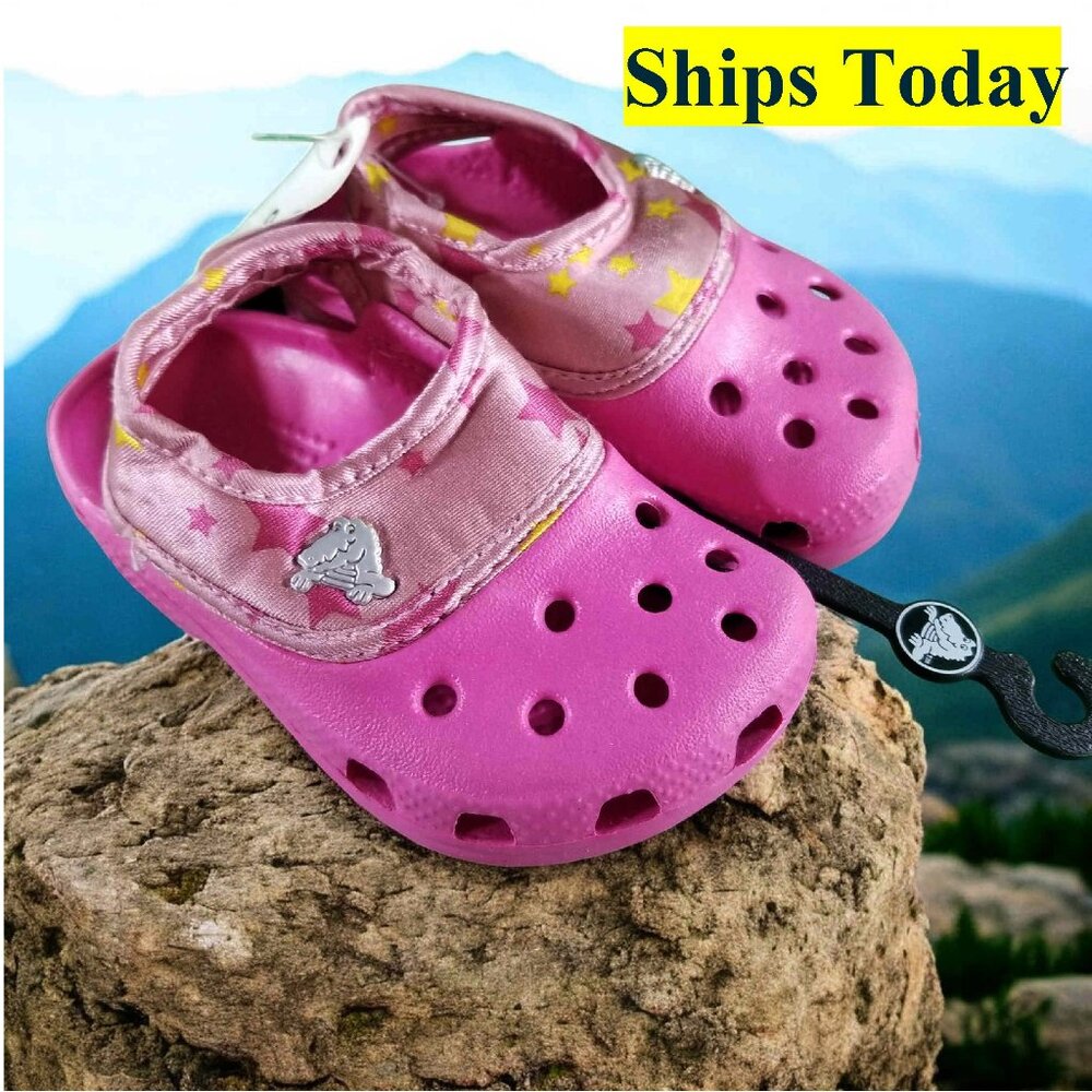 Crocs Classic NWT Youth Size 3 Pink Comfort Shoes 11560